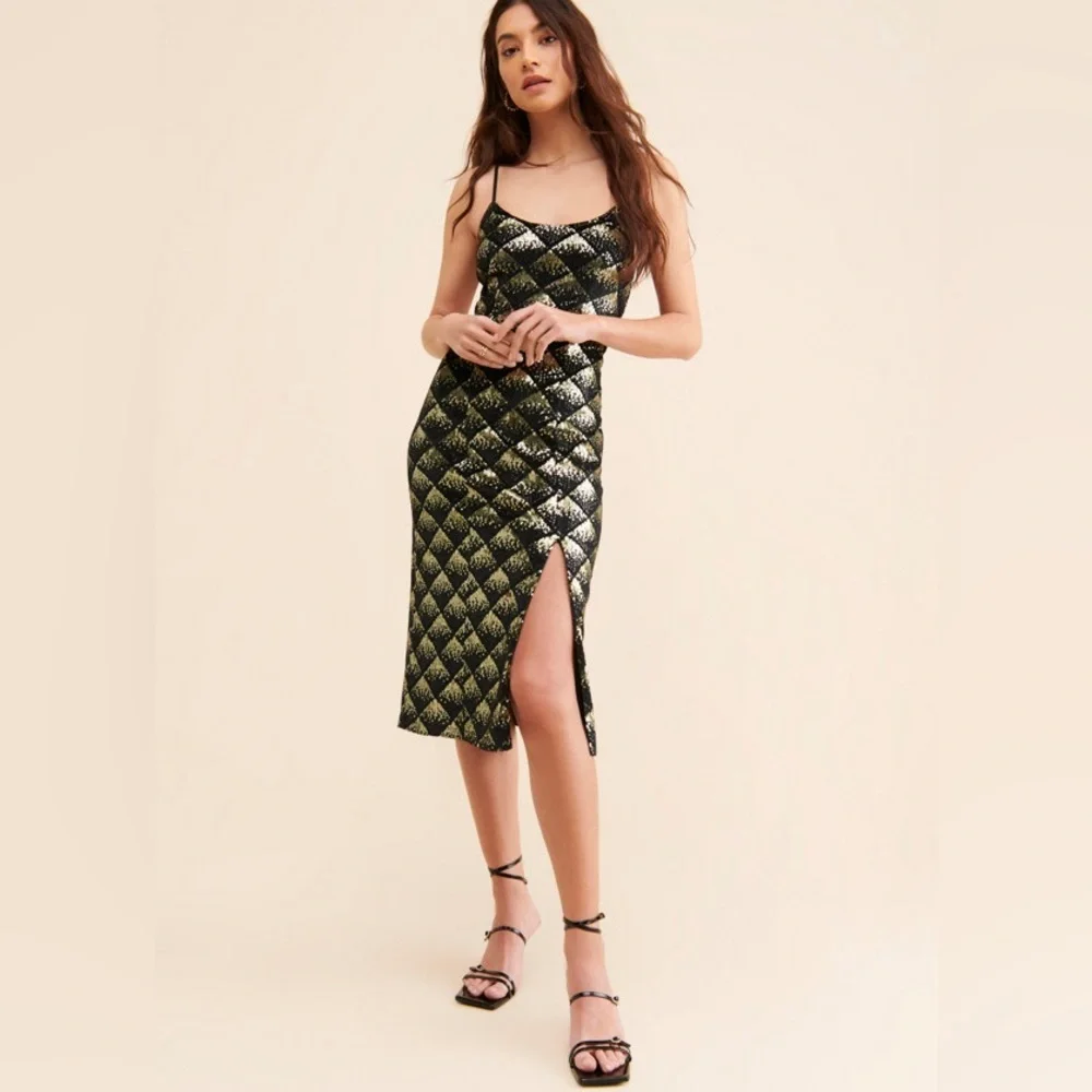 Anthropologie | Dresses | Anthropologie Sequin Midi Dress By Awaylee |  Poshmark